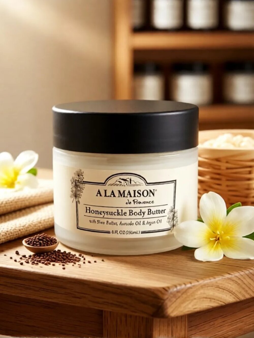A LA MAISON Honeysuckle Body Butter 8oz Shea Butter, Avocado Oil, Argan Oil